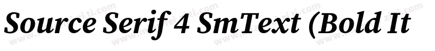 Source Serif 4 SmText (Bold Italic)字体转换